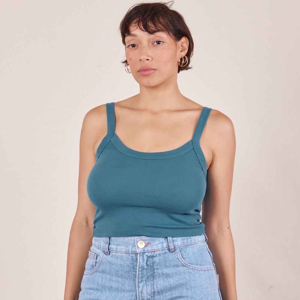 Big Bud Press cropped cami, marine blue, L